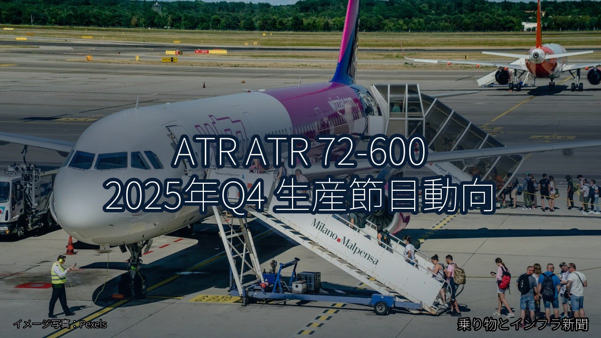 ATR ATR 72-600 2025年Q4 生産節目動向（乗り物とインフラ新聞）