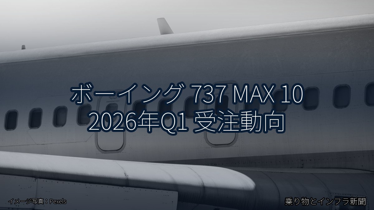 ボーイング 737 MAX 10 2026年Q1 受注動向（乗り物とインフラ新聞）