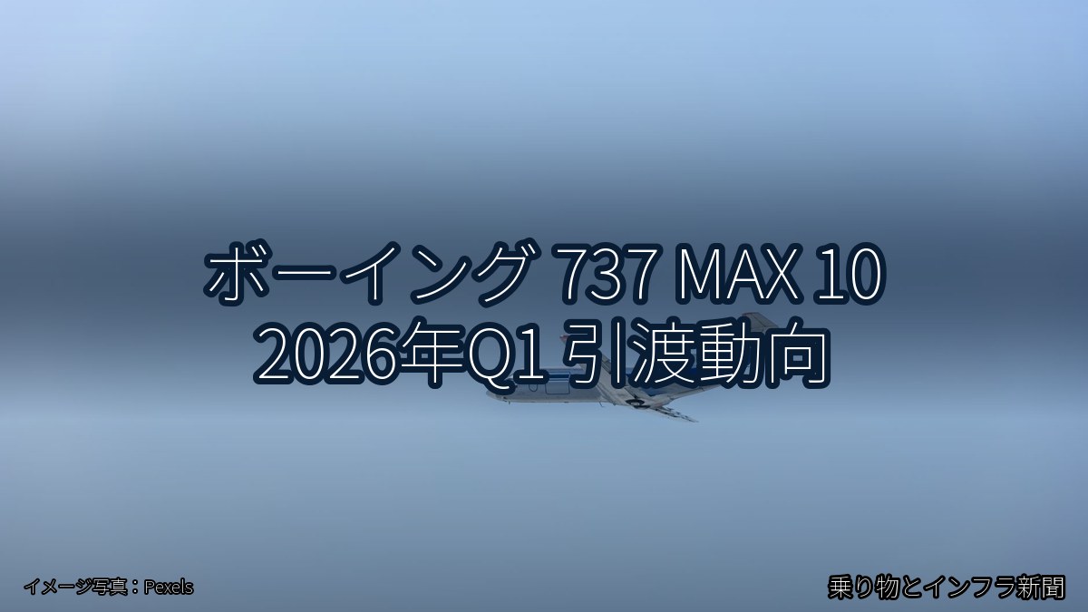 ボーイング 737 MAX 10 2026年Q1 引渡動向（乗り物とインフラ新聞）