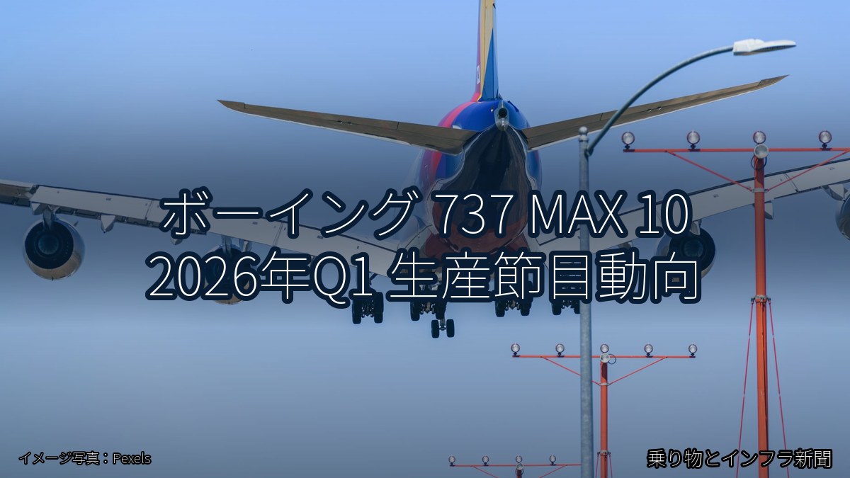 ボーイング 737 MAX 10 2026年Q1 生産節目動向（乗り物とインフラ新聞）
