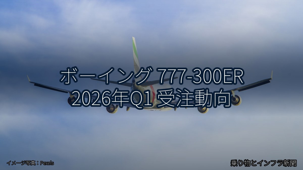 ボーイング 777-300ER 2026年Q1 受注動向（乗り物とインフラ新聞）