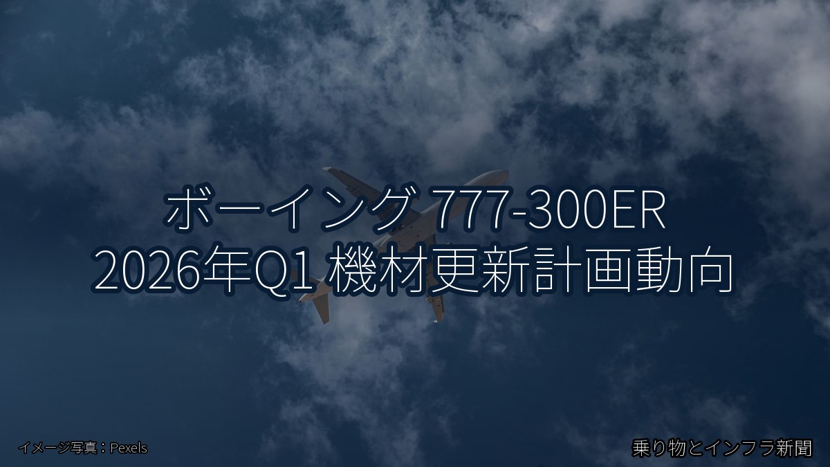 ボーイング 777-300ER 2026年Q1 機材更新計画動向（乗り物とインフラ新聞）