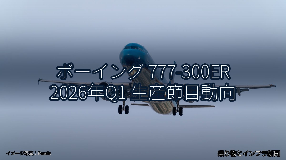 ボーイング 777-300ER 2026年Q1 生産節目動向（乗り物とインフラ新聞）