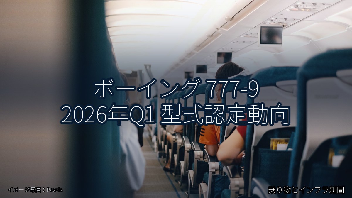 ボーイング 777-9 2026年Q1 型式認定動向（乗り物とインフラ新聞）