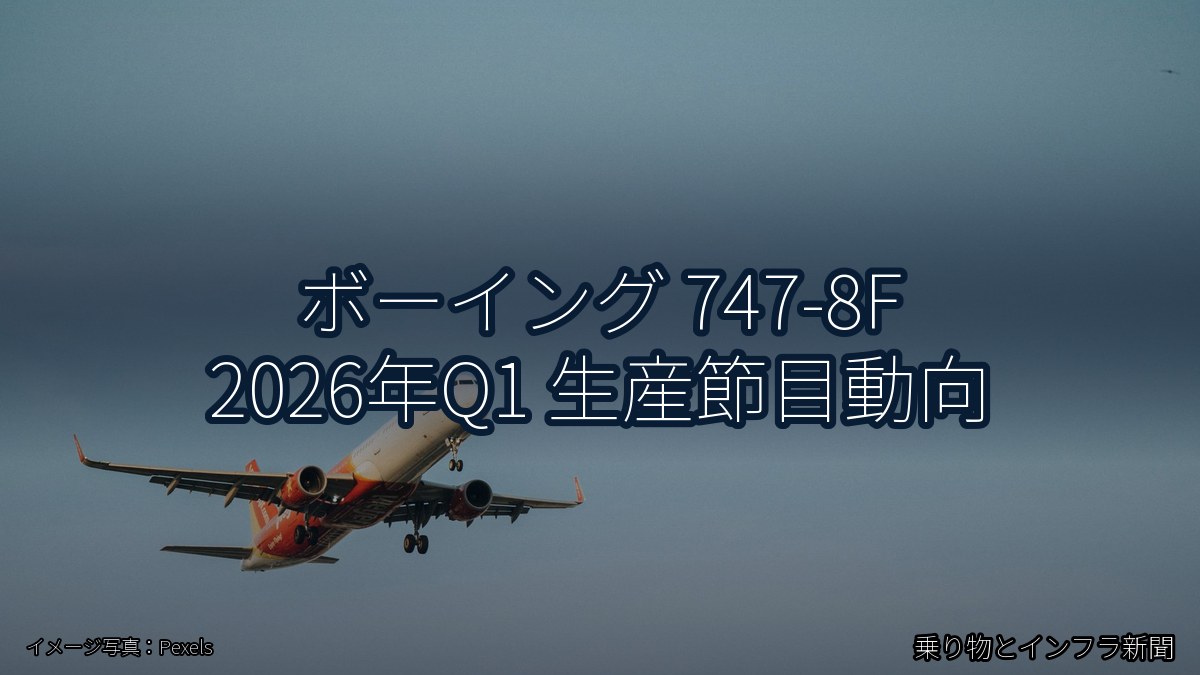 ボーイング 747-8F 2026年Q1 生産節目動向（乗り物とインフラ新聞）