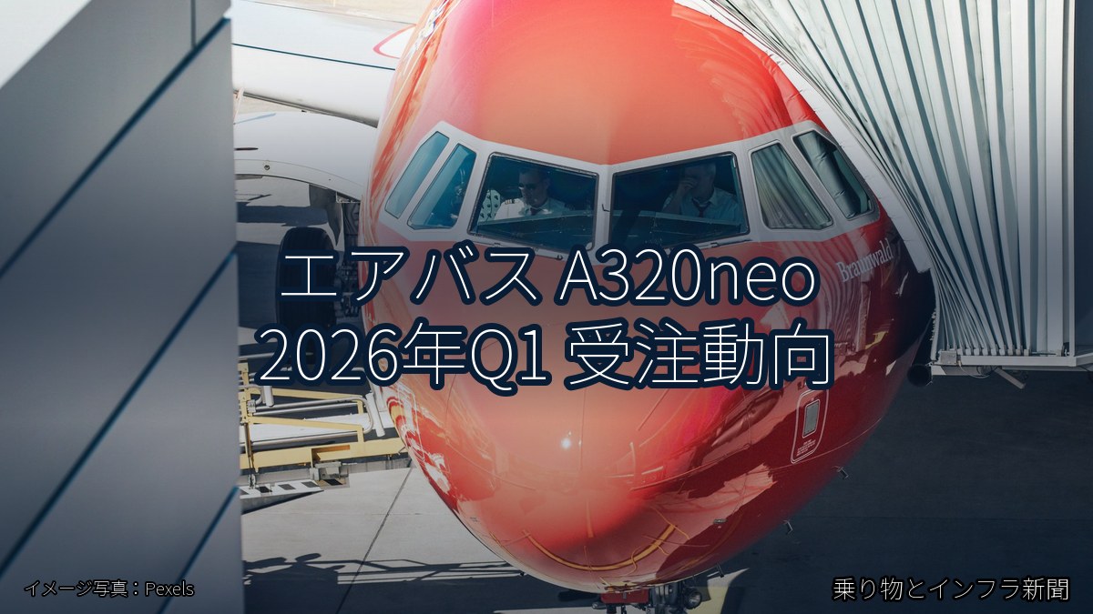 エアバス A320neo 2026年Q1 受注動向（乗り物とインフラ新聞）