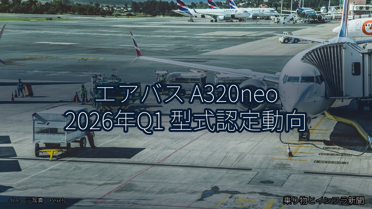 エアバス A320neo 2026年Q1 型式認定動向（乗り物とインフラ新聞）