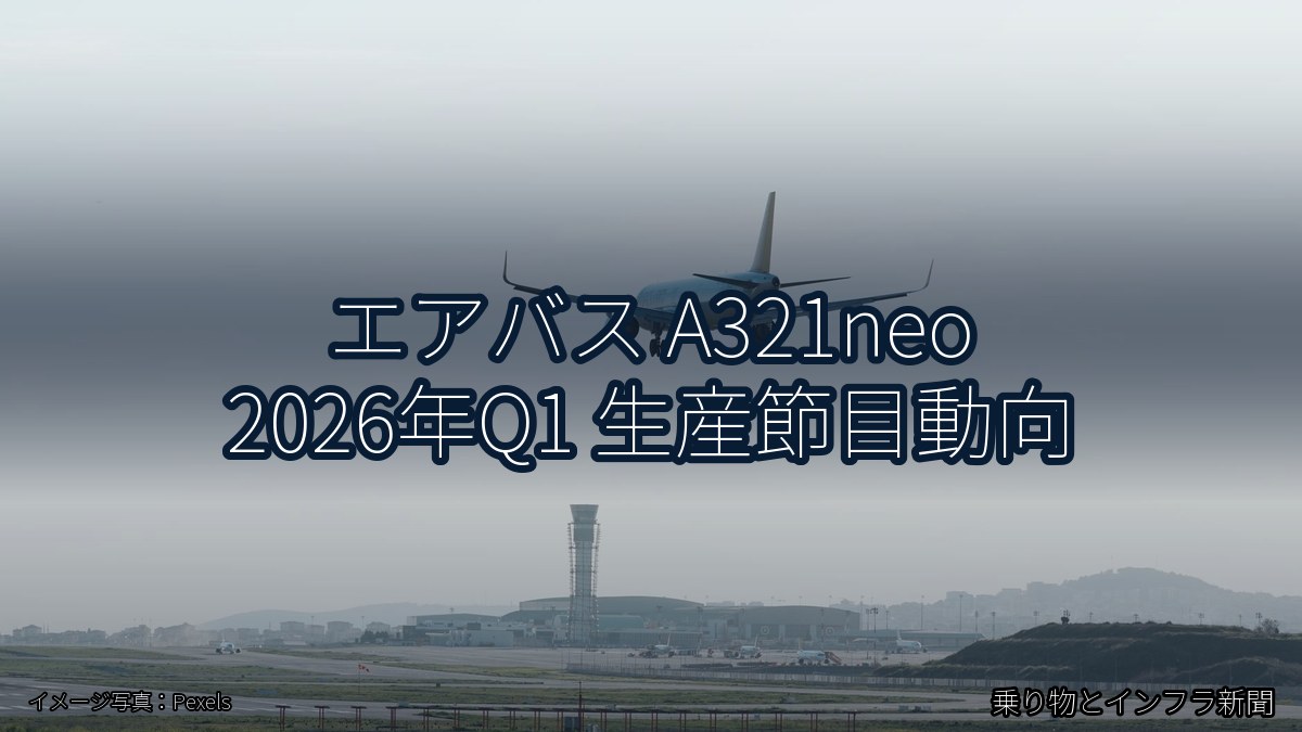 エアバス A321neo 2026年Q1 生産節目動向（乗り物とインフラ新聞）