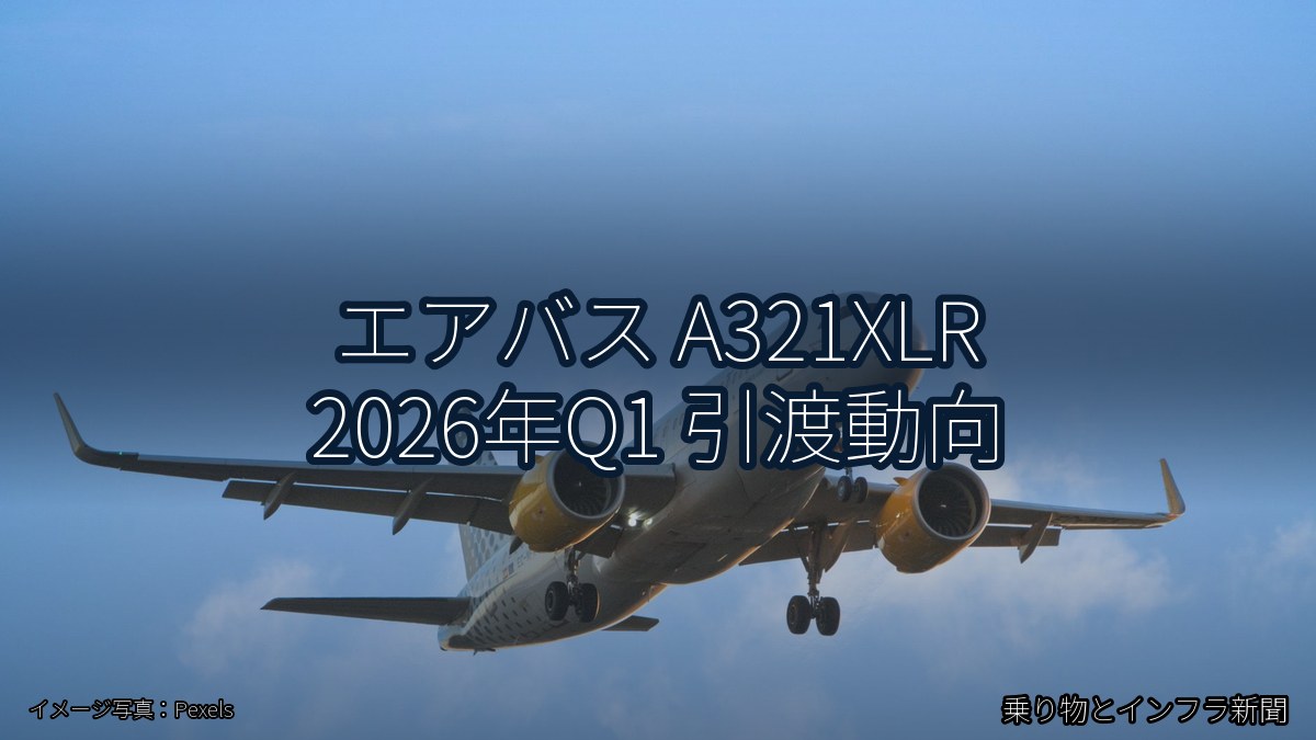 エアバス A321XLR 2026年Q1 引渡動向（乗り物とインフラ新聞）