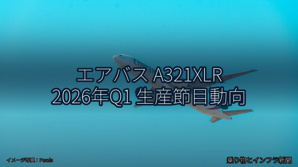 エアバス A321XLR 2026年Q1 生産節目動向（乗り物とインフラ新聞）
