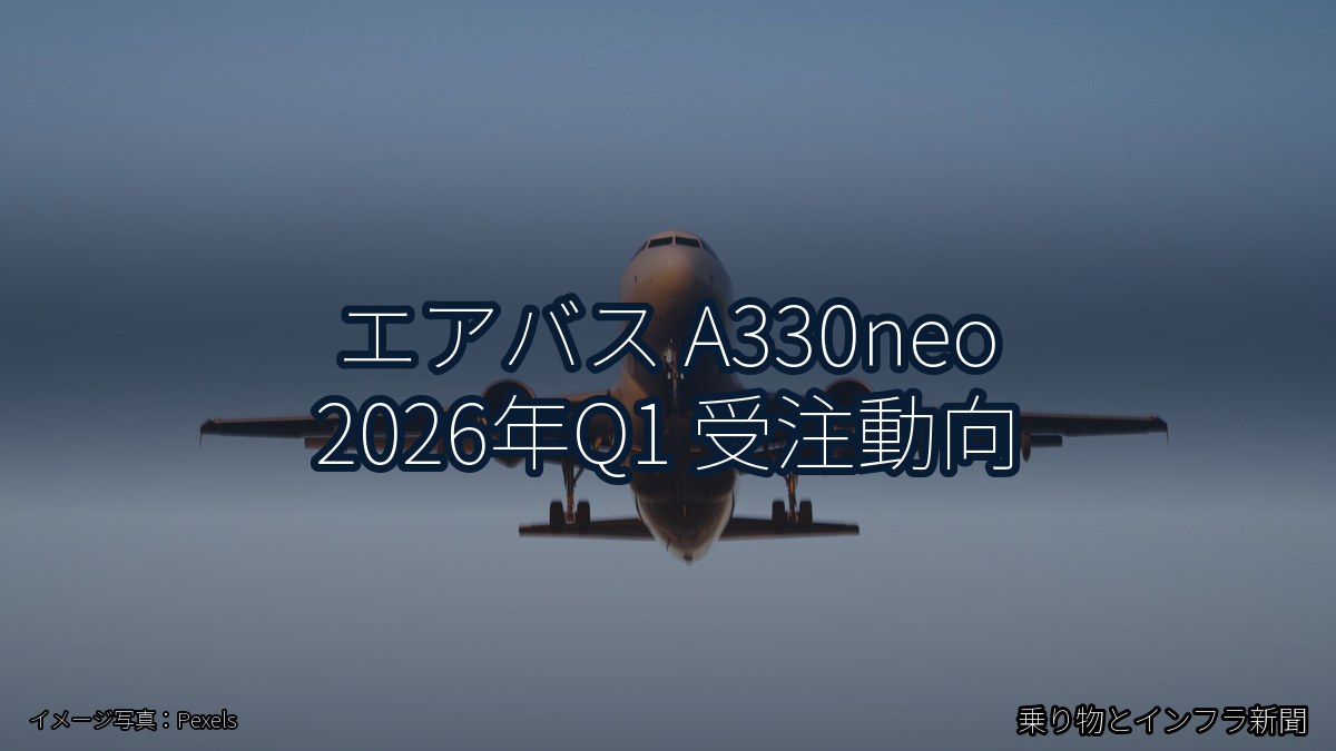 エアバス A330neo 2026年Q1 受注動向（乗り物とインフラ新聞）