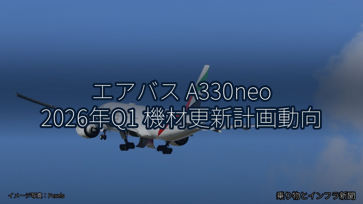 エアバス A330neo 2026年Q1 機材更新計画動向(乗り物とインフラ新聞)