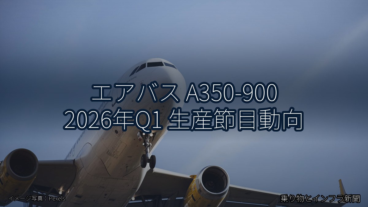 エアバス A350-900 2026年Q1 生産節目動向（乗り物とインフラ新聞）