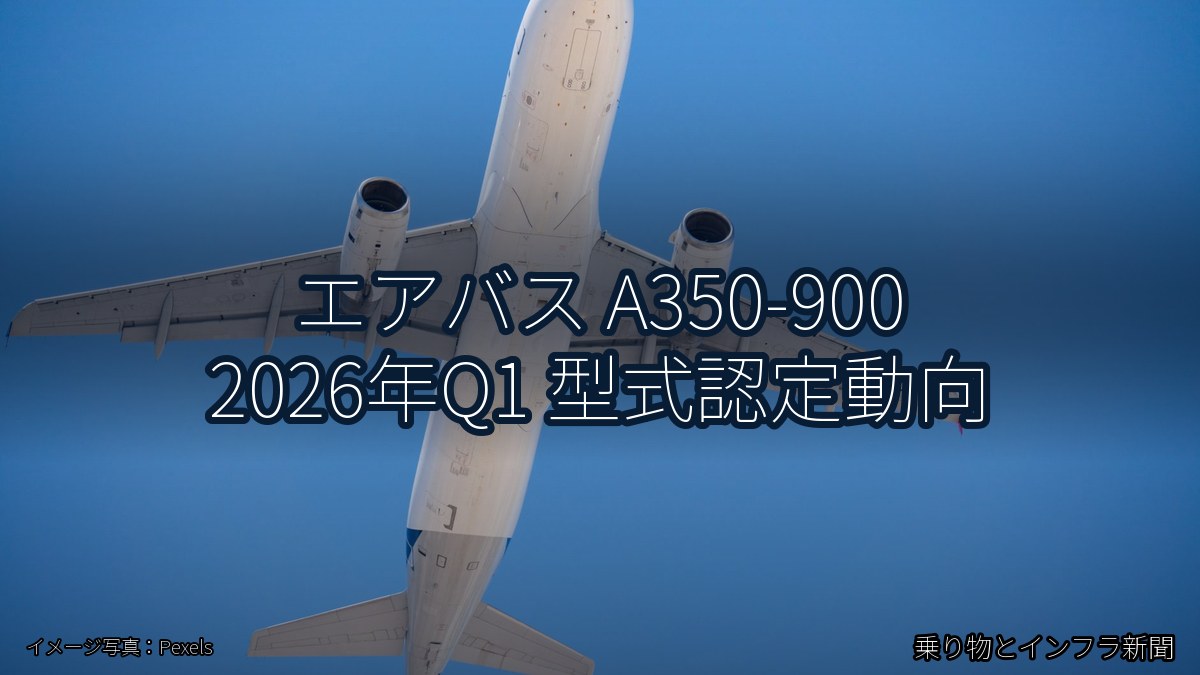 エアバス A350-900 2026年Q1 型式認定動向（乗り物とインフラ新聞）