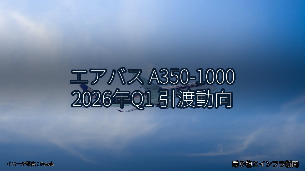 エアバス A350-1000 2026年Q1 引渡動向（乗り物とインフラ新聞）