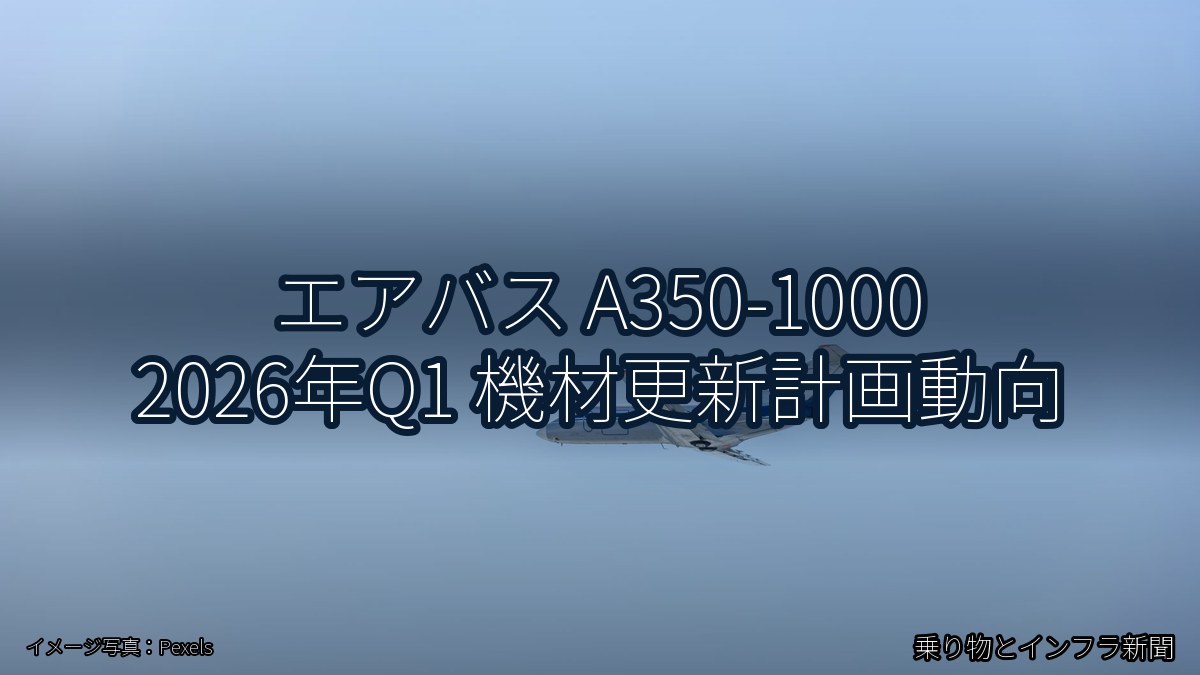 エアバス A350-1000 2026年Q1 機材更新計画動向（乗り物とインフラ新聞）