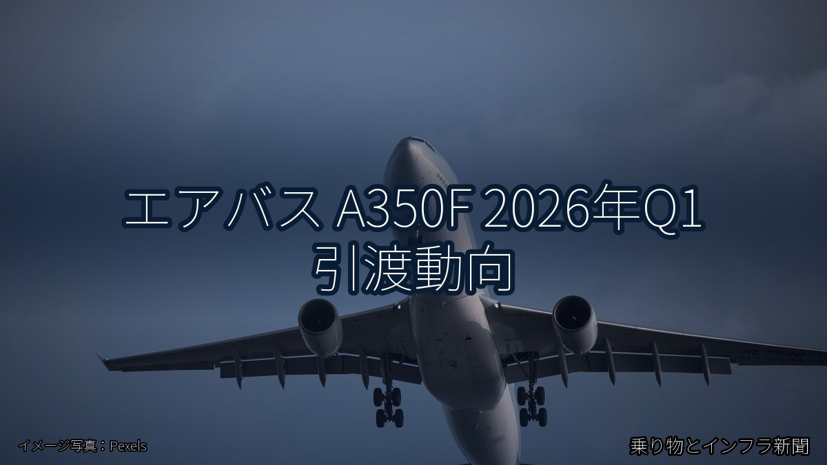 エアバス A350F 2026年Q1 引渡動向（乗り物とインフラ新聞）