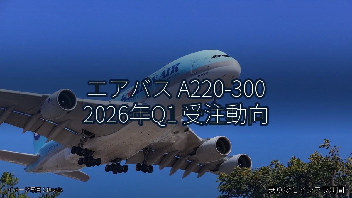 エアバス A220-300 2026年Q1 受注動向（乗り物とインフラ新聞）