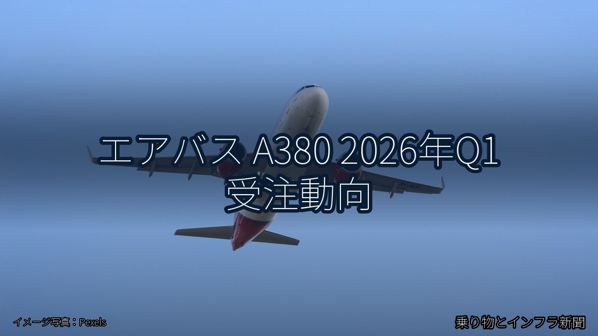 エアバス A380 2026年Q1 受注動向（乗り物とインフラ新聞）