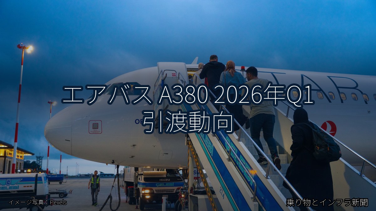 エアバス A380 2026年Q1 引渡動向（乗り物とインフラ新聞）