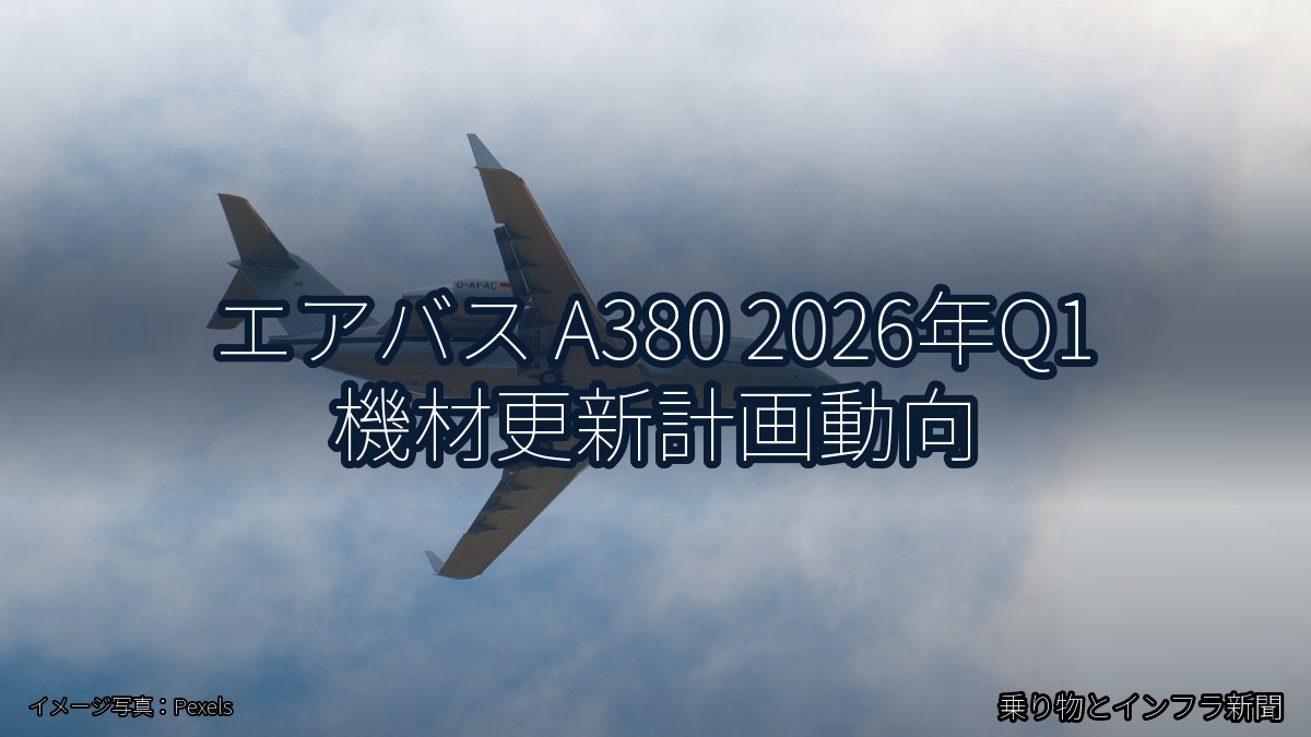 エアバス A380 2026年Q1 機材更新計画動向(乗り物とインフラ新聞)