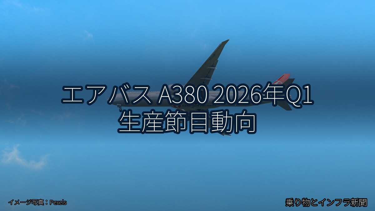 エアバス A380 2026年Q1 生産節目動向（乗り物とインフラ新聞）