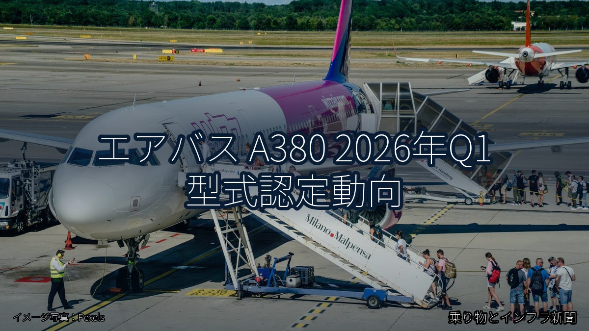 エアバス A380 2026年Q1 型式認定動向（乗り物とインフラ新聞）