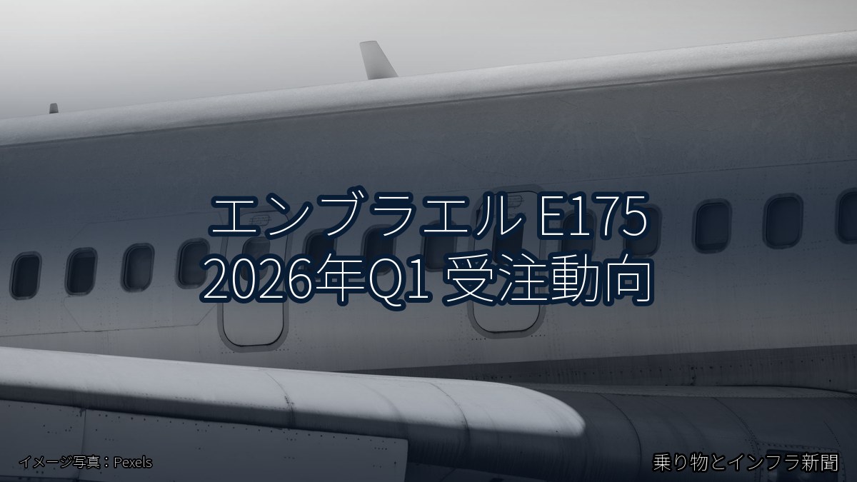 エンブラエル E175 2026年Q1 受注動向（乗り物とインフラ新聞）