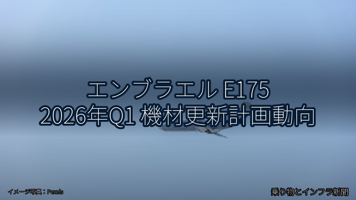 エンブラエル E175 2026年Q1 機材更新計画動向（乗り物とインフラ新聞）