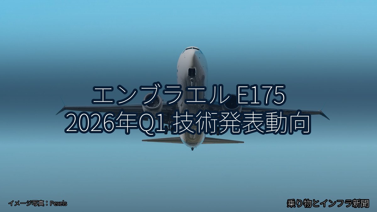 エンブラエル E175 2026年Q1 技術発表動向（乗り物とインフラ新聞）
