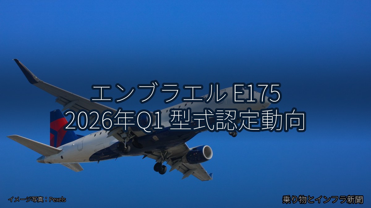 エンブラエル E175 2026年Q1 型式認定動向（乗り物とインフラ新聞）