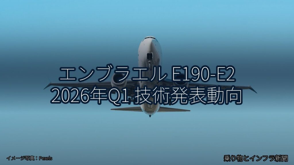 エンブラエル E190-E2 2026年Q1 技術発表動向（乗り物とインフラ新聞）