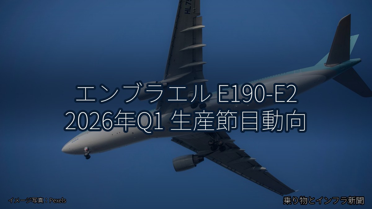 エンブラエル E190-E2 2026年Q1 生産節目動向（乗り物とインフラ新聞）