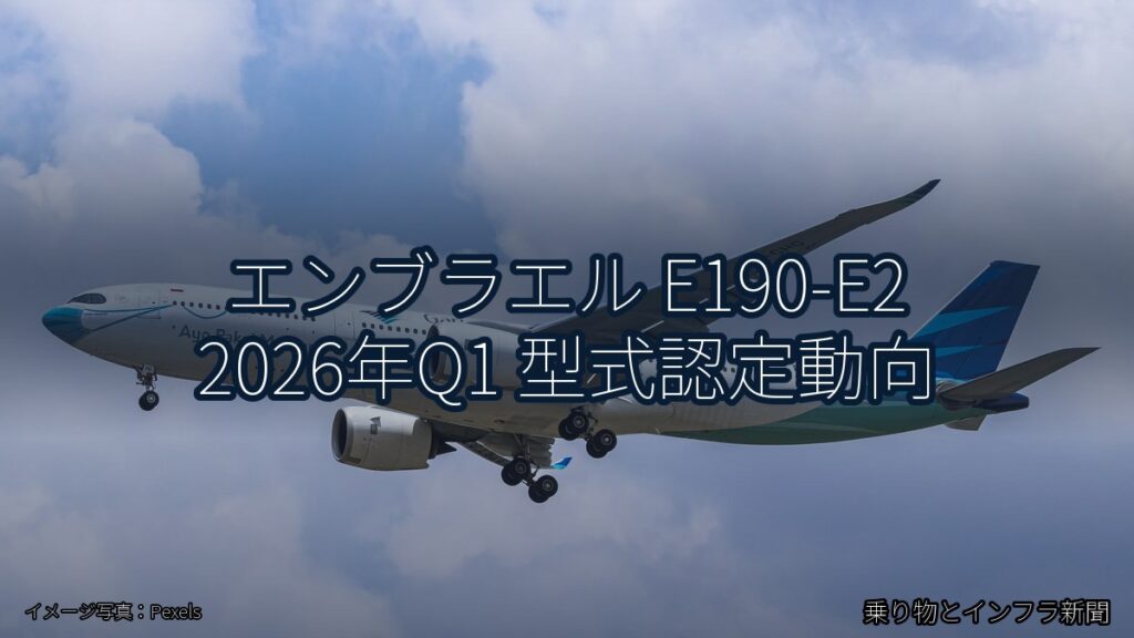 エンブラエル E190-E2 2026年Q1 型式認定動向（乗り物とインフラ新聞）