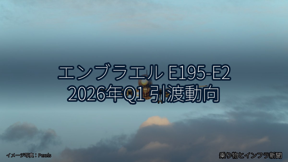 エンブラエル E195-E2 2026年Q1 引渡動向（乗り物とインフラ新聞）