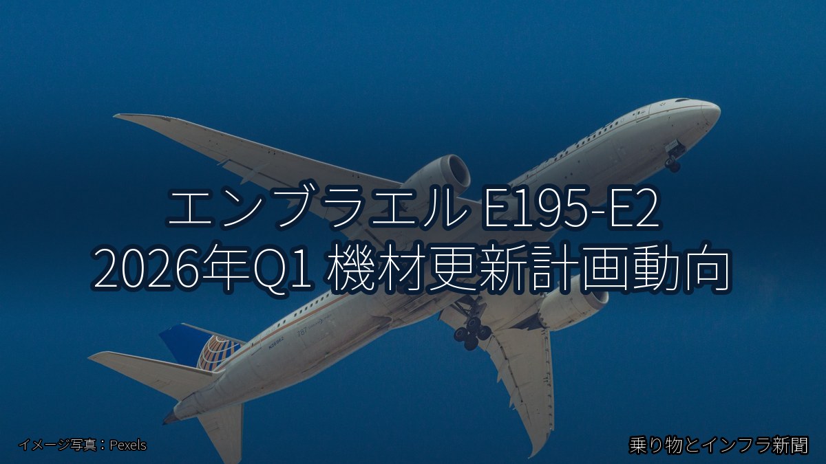 エンブラエル E195-E2 2026年Q1 機材更新計画動向（乗り物とインフラ新聞）