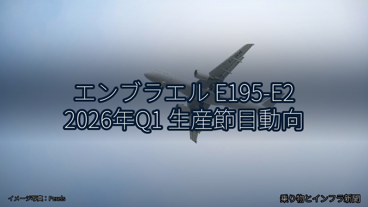 エンブラエル E195-E2 2026年Q1 生産節目動向（乗り物とインフラ新聞）