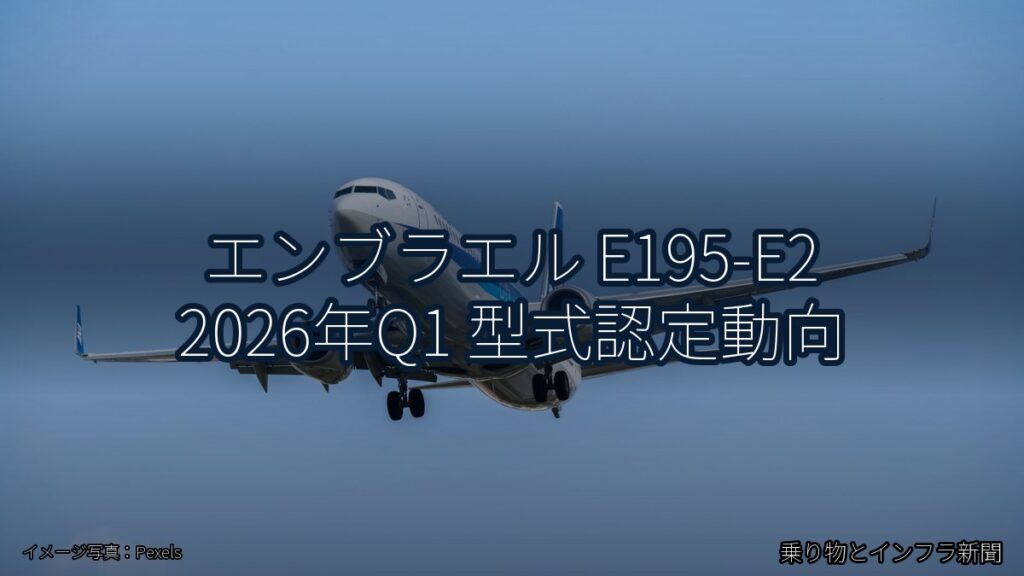 エンブラエル E195-E2 2026年Q1 型式認定動向（乗り物とインフラ新聞）