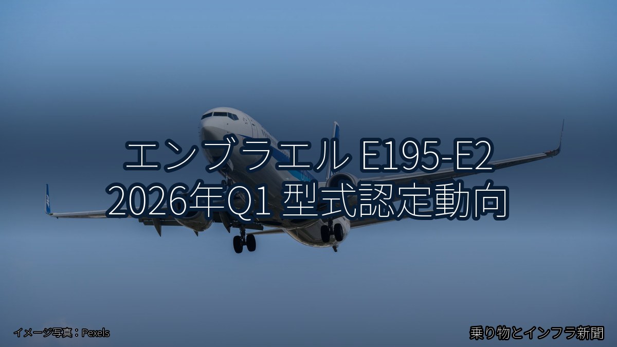 エンブラエル E195-E2 2026年Q1 型式認定動向（乗り物とインフラ新聞）