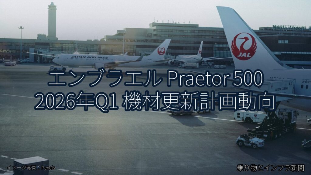 エンブラエル Praetor 500 2026年Q1 機材更新計画動向（乗り物とインフラ新聞）
