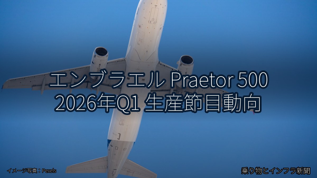エンブラエル Praetor 500 2026年Q1 生産節目動向（乗り物とインフラ新聞）