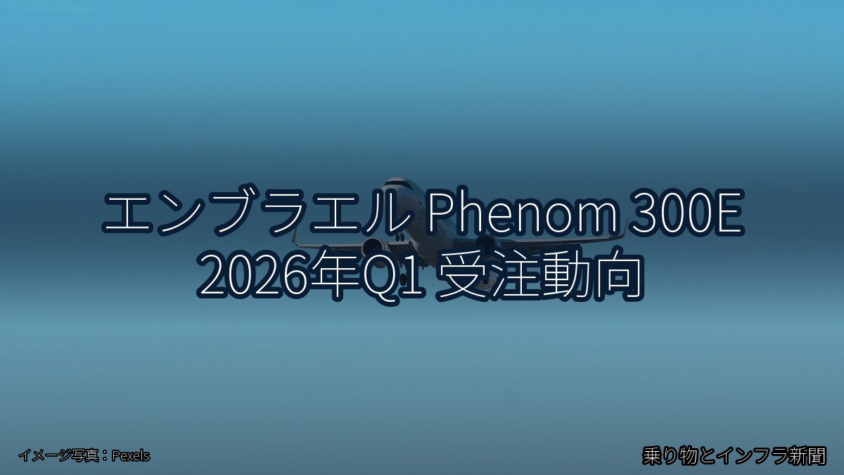 エンブラエル Phenom 300E 2026年Q1 受注動向（乗り物とインフラ新聞）