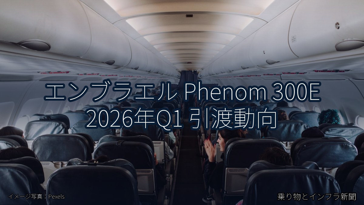 エンブラエル Phenom 300E 2026年Q1 引渡動向（乗り物とインフラ新聞）