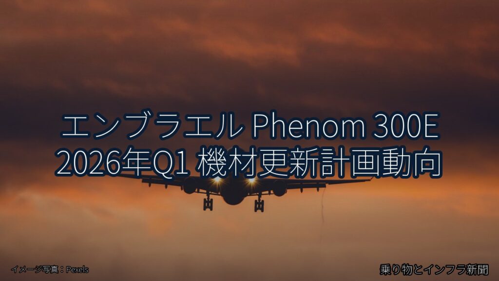 エンブラエル Phenom 300E 2026年Q1 機材更新計画動向（乗り物とインフラ新聞）