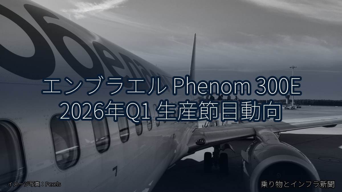 エンブラエル Phenom 300E 2026年Q1 生産節目動向（乗り物とインフラ新聞）