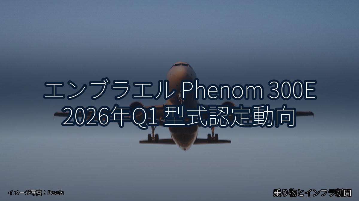 エンブラエル Phenom 300E 2026年Q1 型式認定動向（乗り物とインフラ新聞）