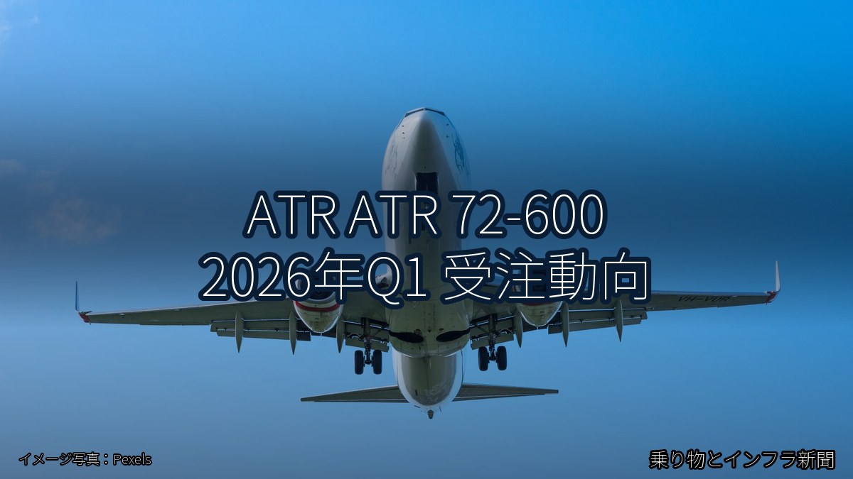 ATR ATR 72-600 2026年Q1 受注動向（乗り物とインフラ新聞）