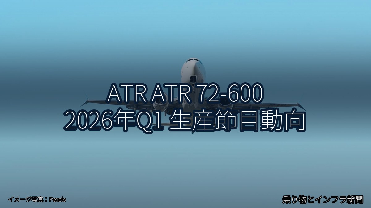ATR ATR 72-600 2026年Q1 生産節目動向（乗り物とインフラ新聞）