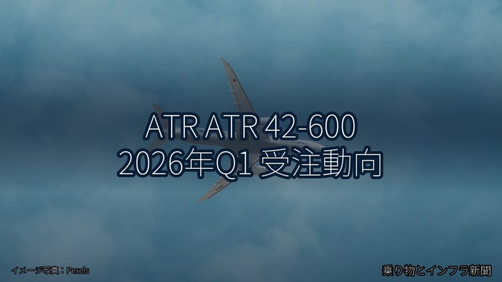 ATR ATR 42-600 2026年Q1 受注動向（乗り物とインフラ新聞）