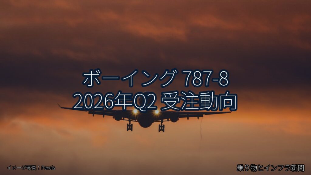 ボーイング 787-8 2026年Q2 受注動向（乗り物とインフラ新聞）